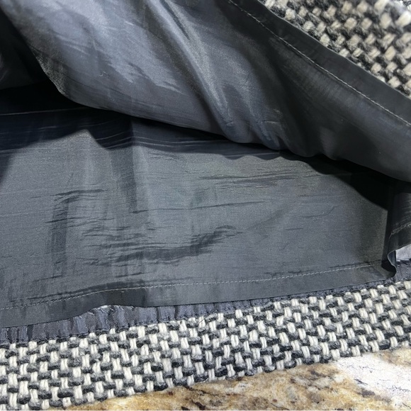 J Crew Tweed Wool Blend Black & White Grey Mini Skirt 2 - Picture 8 of 9